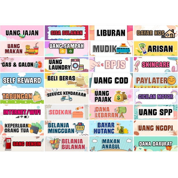 

BIG SALE FASION AZAHRA STIKER BUDGETING STIKER MURAH 32 KOTAK STIKER DOMPET DISIPLIN STIKER KEGUNAAN