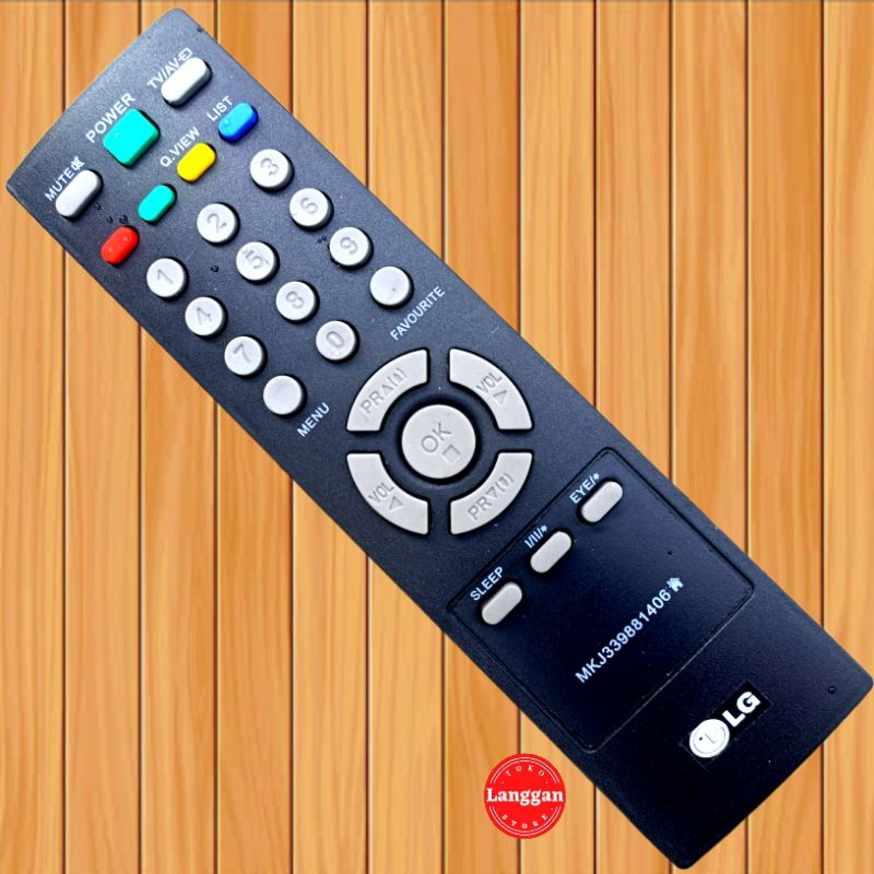 Remot Remote TV LG Blackpearl Tabung Slim Flat LCD MKJ33981406 Pearl Black