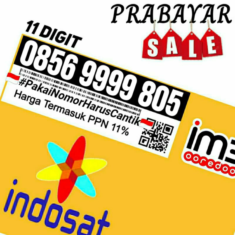 Nomor cantik Indosat IM3 Ooredoo rapi A