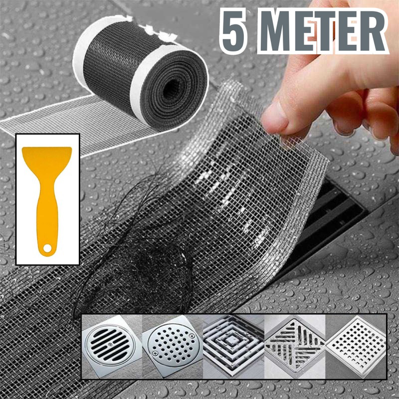 Stiker Saringan Rambut Penutup Lubang Air Kamar Mandi Anti Kecoa Tikus Floor Drain