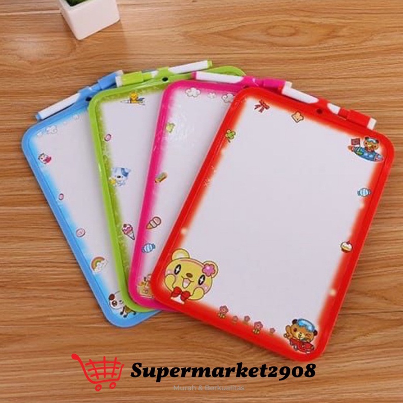 

PESTA DISKON Papan Tulis Mini 19x26cm Colurful White Board White Board Wipe and Clean Free Spidol Penghapus