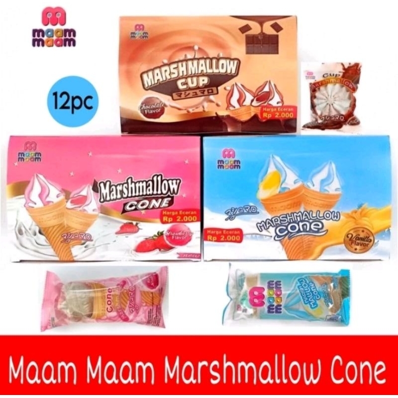 

Maam Maam Marshmallow Cone Isi 12 Pcs