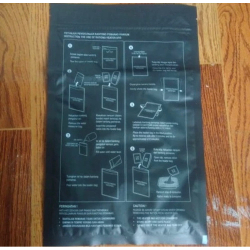 Kantong pemanas ransum heater bag naraga t2 t2sp t2b t2c water MRE