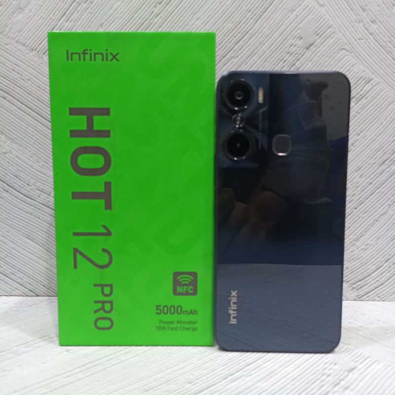 Infinix Hot 12 Pro 8/128 GB Handphone Second Seken Bekas Fullset