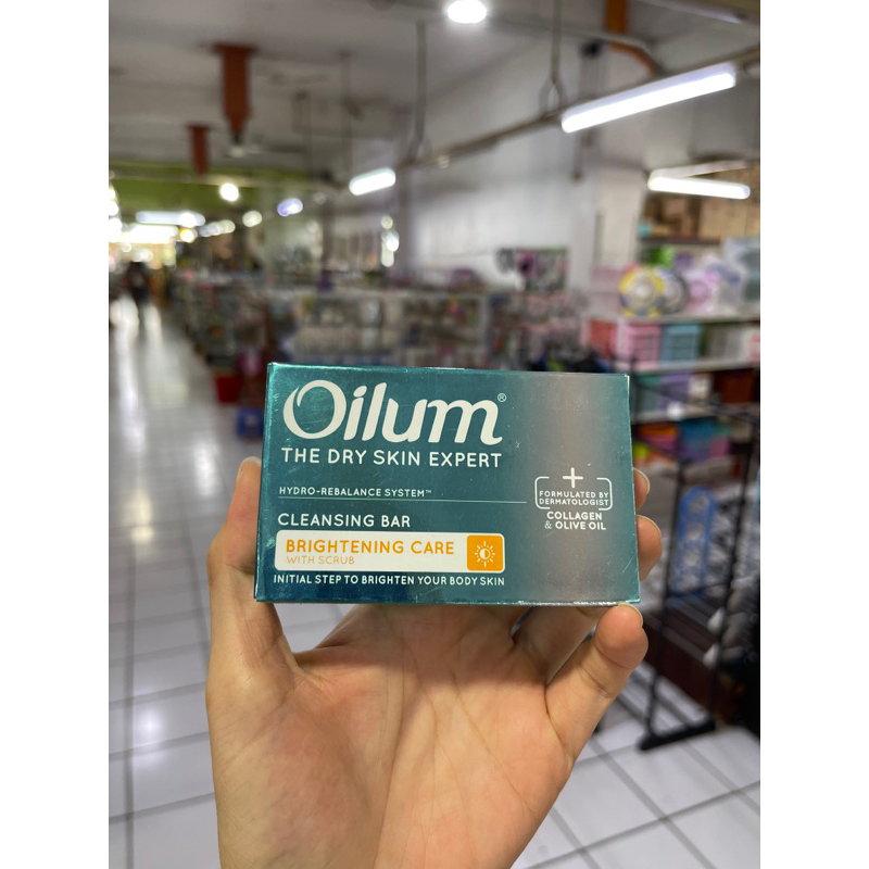 oilum dry skin brightening cleansing bar with scrub - oilum sabun pencerah kulit kering - oilum sabu