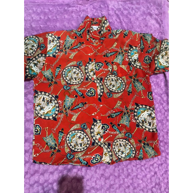 atasan lengan pendek, lengan balon, blouse preloved