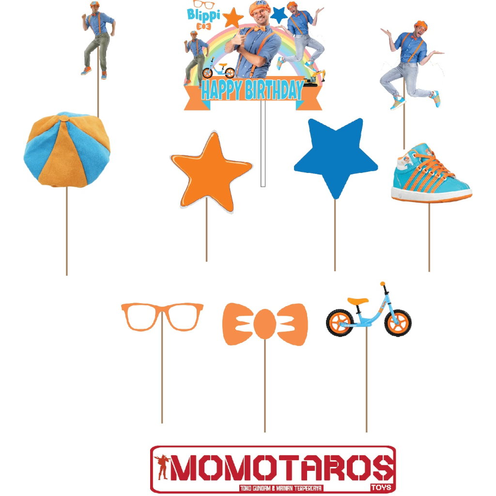 Topper cake Blippi NEW isi 10 pcs