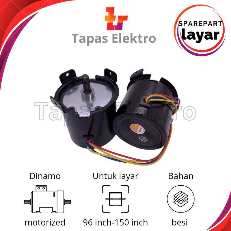 Dinamo layar proyektor motorized 96 inch - 150 inch