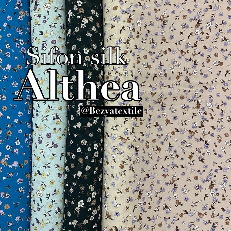 sifon silk althea / sifon corak / sifon motif bunga