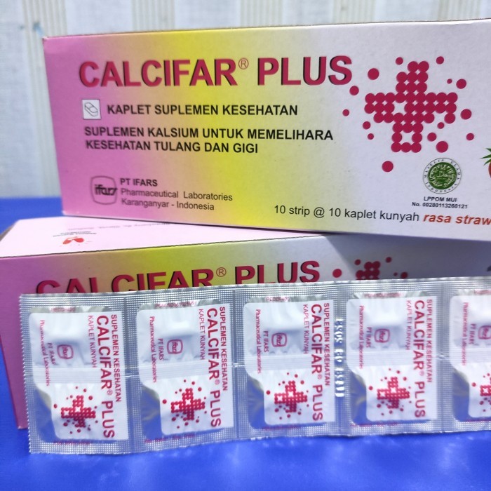 CALCIFAR PLUS 10 TABLET CALCIFAR PLUS SUPLEMEN KALSIUM VITAMIN D3 CALCIFAR PLUS