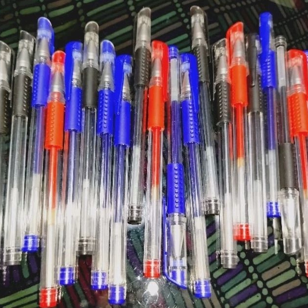 

PULPEN GEL WARNA | alat tulis stationary hitam biru dan merah | pen