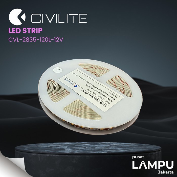 CIVILITE LED STRIP 12VOLT CIVILITE 2835 120LED/M 600LED/ROLL 5METER