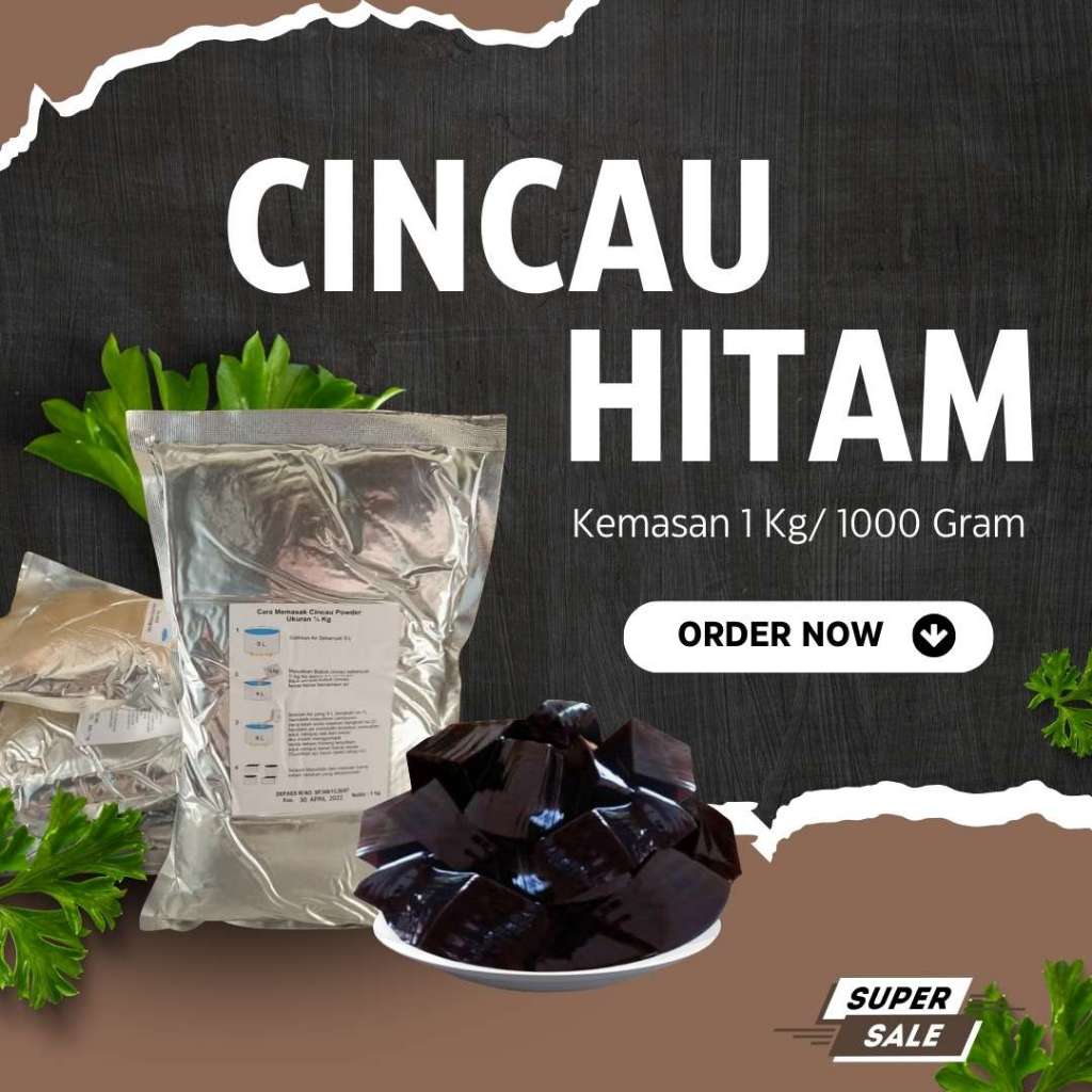 

Cincau Hitam Grass Jelly Bahan Baku Untuk Produksi Kemasan 1Kg