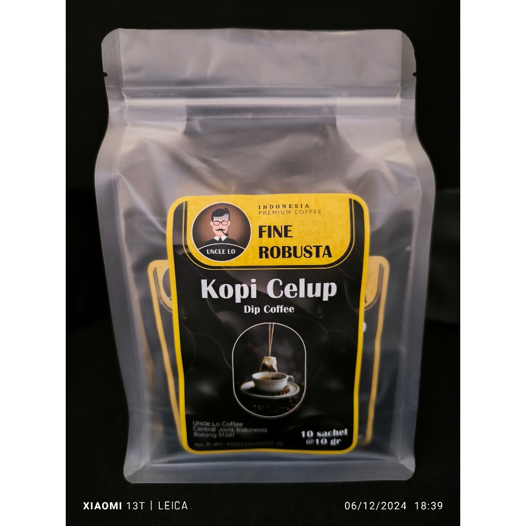 

KOPI CELUP GOLD ROBUSTA UNCLE LO - ISI 10 SACHET @ 10 gr
