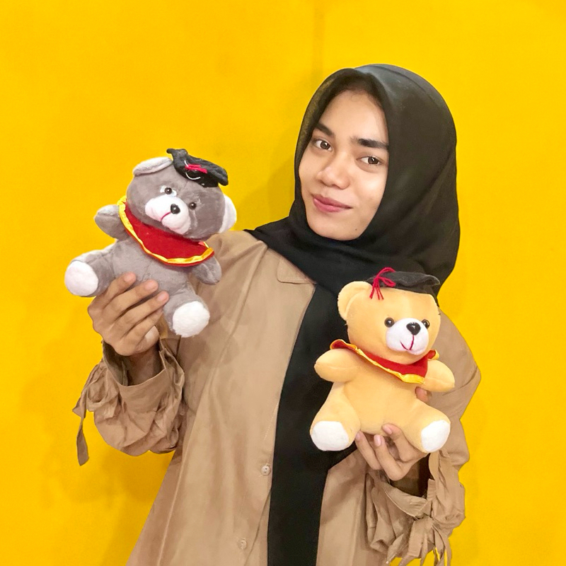 Boneka beruang teddy bear wisuda mini boneka beruang kecil bucket wisuda buket wisuda mini lucu ecob