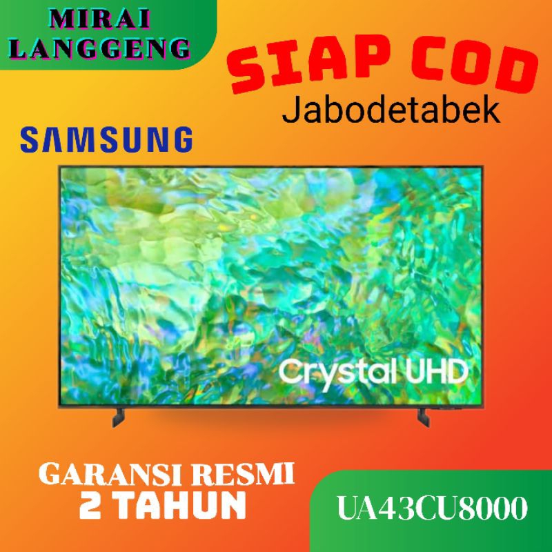 SAMSUNG SMART TV 43 INCH UA43CU8000 Crystal UHD 4K TV 43CU8000