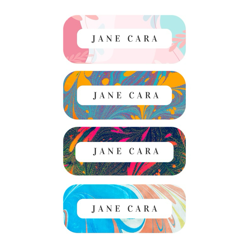 

Label Nama 80pcs/pack (Custom Nama) Tipe Simple Abstract