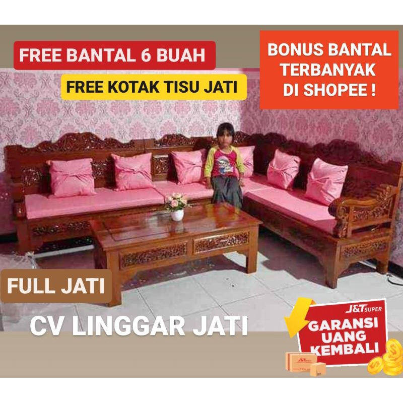 Kursi Sudut Kayu Jati Kursi Tamu Bagong Ukir