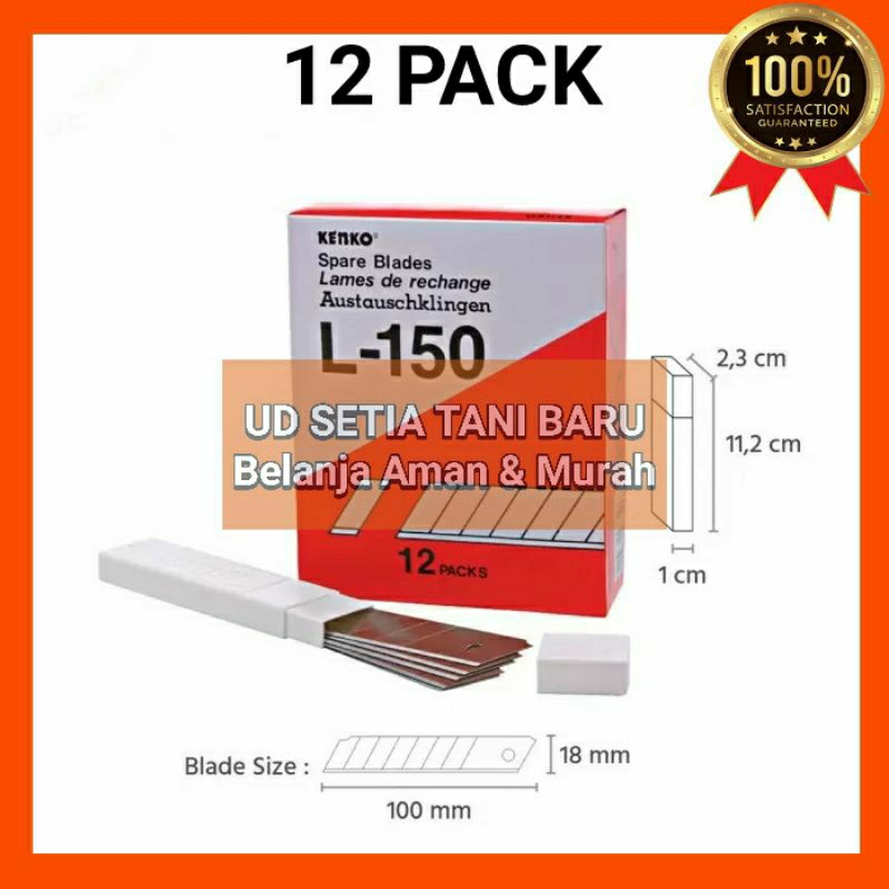 

[COD]Mata Pisau/Isi Cuter/Refil/Kenko Besar L-150 12 Pack