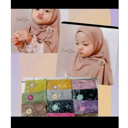 SEGITIGA ANAK JESEY GRATIS BROS BUNGA JILBAB KERUDUNG INSTAN MUSLIM