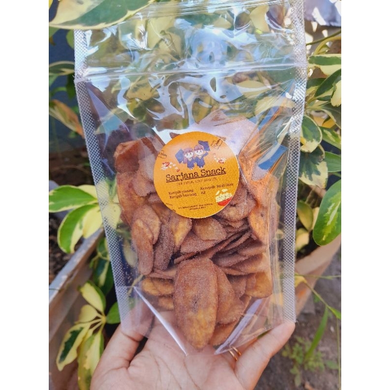 

[SARJANA SNACK] KERIPIK PISANG RASA COKLAT 100GR