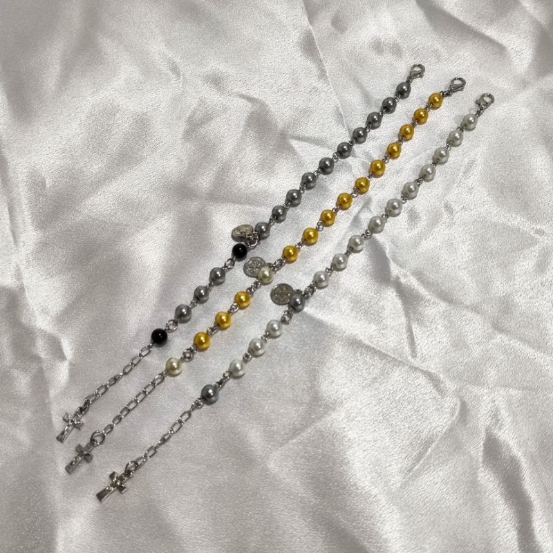 GELANG ROSARIO RANTAI MUTIARA VER