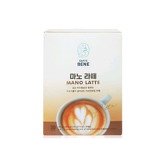 

Latte Caffe Bene Mano Latte Coffee Kopi Premium Sachet Korea