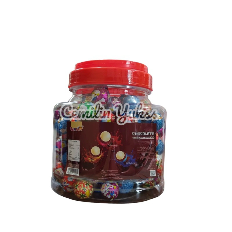 

Luvmi Chocolate + Fruit Jam 336g Coklat Mini Ball Aneka Rasa Buah Strawbery Blueberry Orange