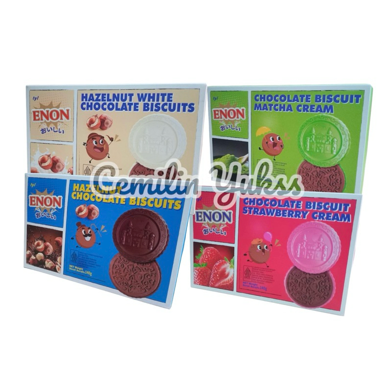 

QH Enon Chocolate Biscuit Matcha Strawbery White Chocolate Halzenut With Chocolate Cream 140g
