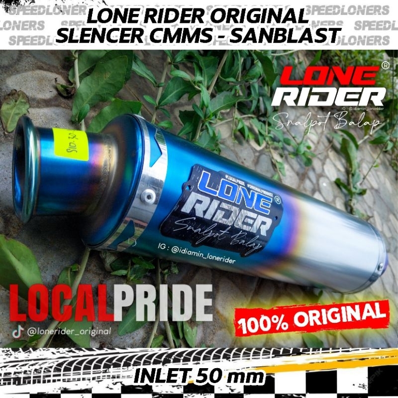 Knalpot Lone Rider Original Silincer Cmms Trioval Monces Middle End Sanblast Inlet 50 mm