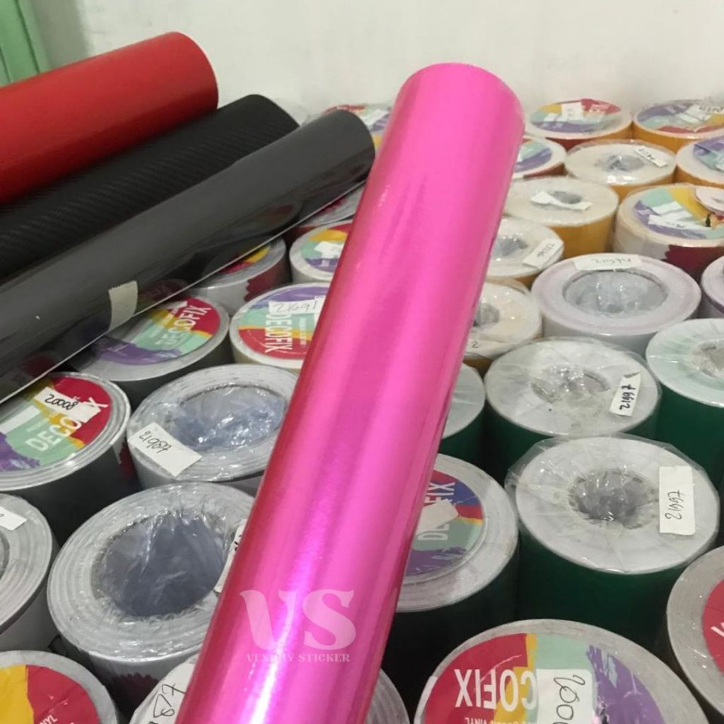 [ECER] Sticker Skotlet Pink Candy I Stiker Skotlet Pink Metalic Glossy I Stiker Skotlet Merah Muda C
