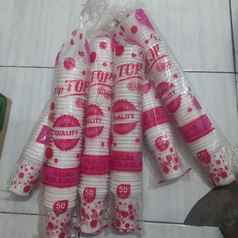 Gelas polkadot / gelas / gelas es / es buah / gelas plastik polkadot