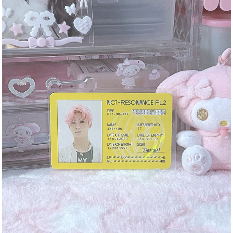 jaehyun nct resonance id card slight damage (slide ke2)