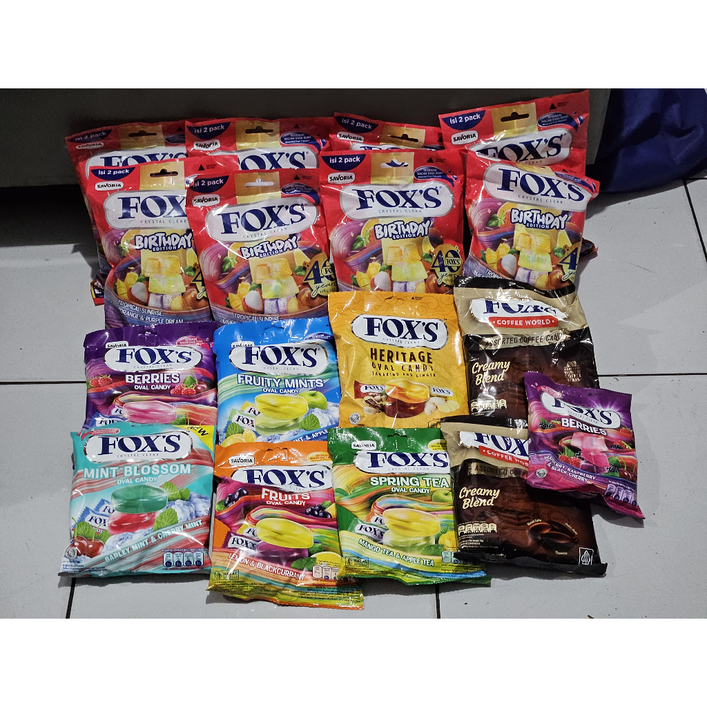 

FOX'S Permen Crystal Clear Bag Kantong 160gr / 125gr / 90gr READY STOCK