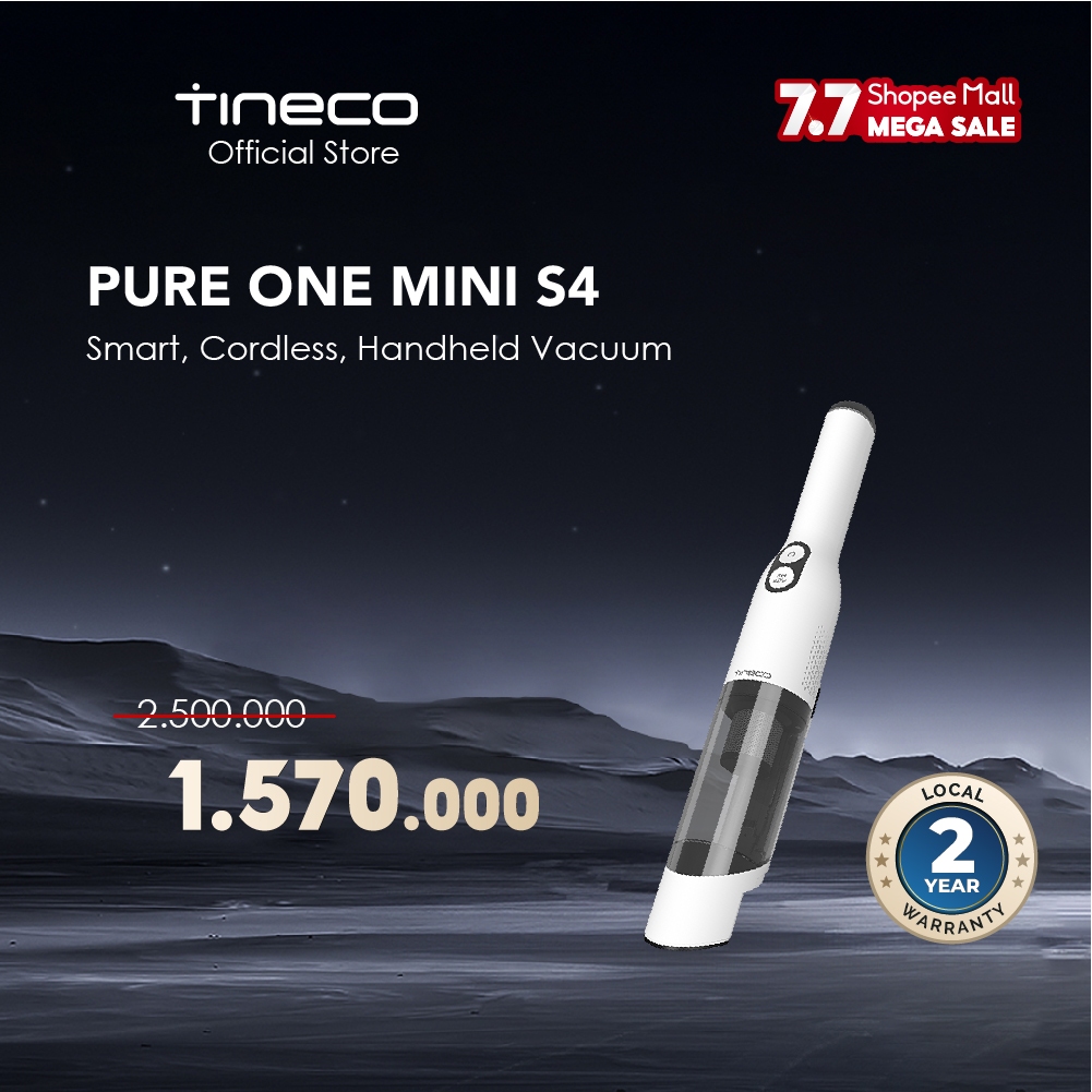 Tineco Pure One MINI S4 Smart Cordless Handheld Vacuum Cleaner Portable Mobil Penyedot Debu Vakum