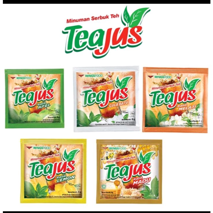 

tea jus teh renceng isi 10pcs x 8gr sn gula batu melati apel melon madu