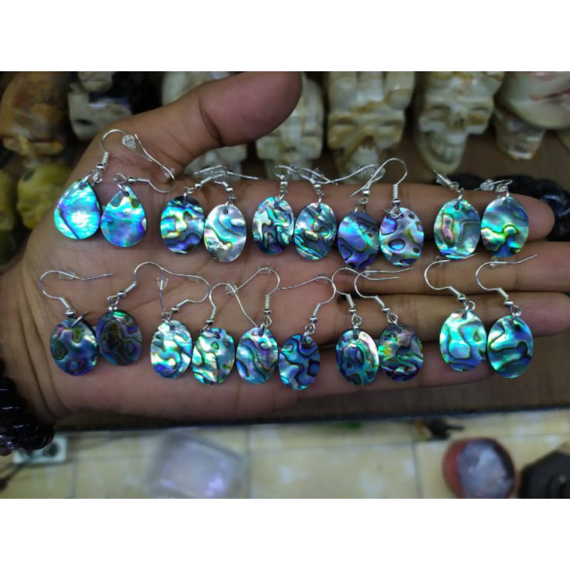 anting kulit kerang abalone