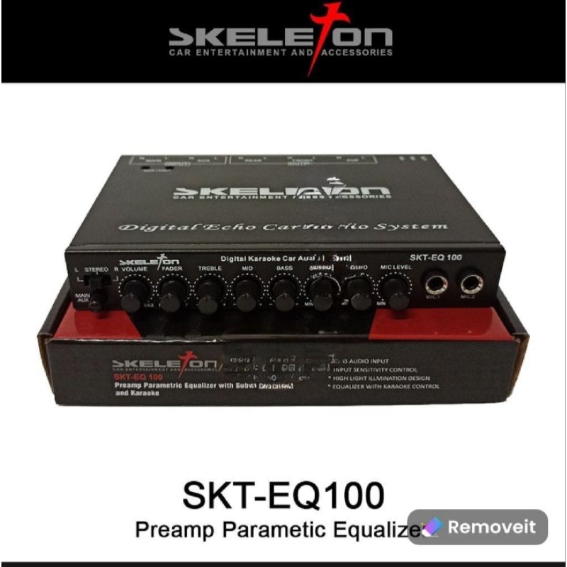 PARAMETRIC EQUALIZER MOBIL EQ100 EQ200 EQ300 Dengan Subwoofer, Output Dan Karaoke