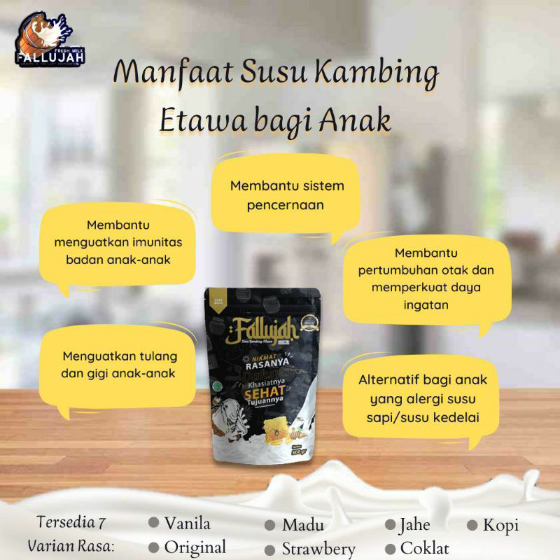 

Susu Kambing Fallujah 500gr