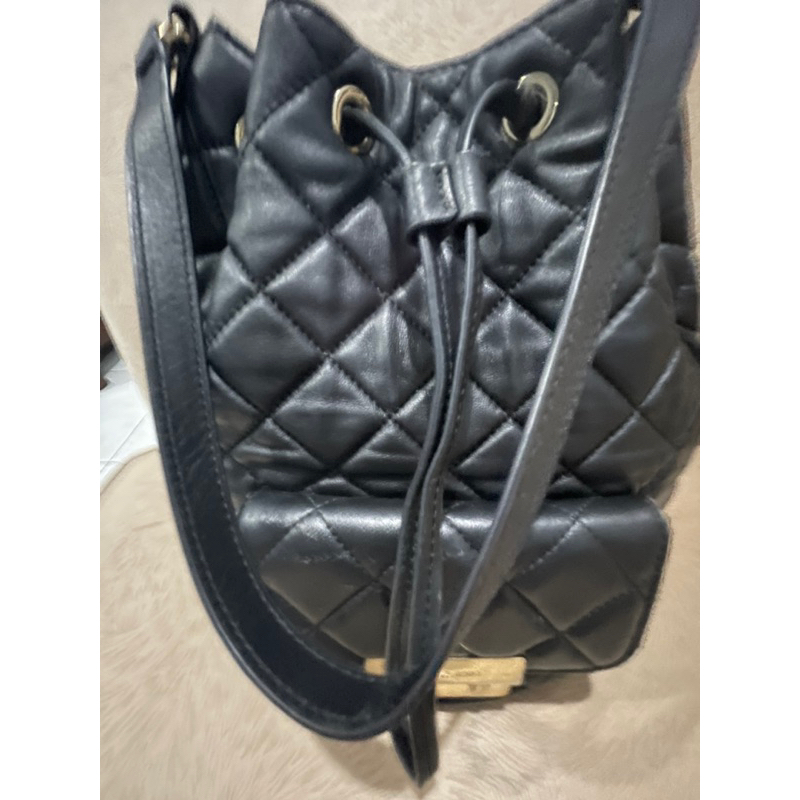 Michael  Kors (MK) bucket quilt bag black (preloved)