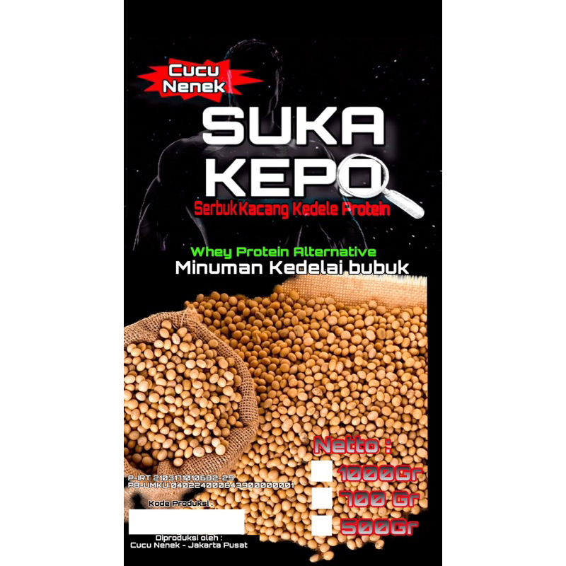 

Minuman Protein SUKA KEPO /kedelai bubuk/whey protein Alternative