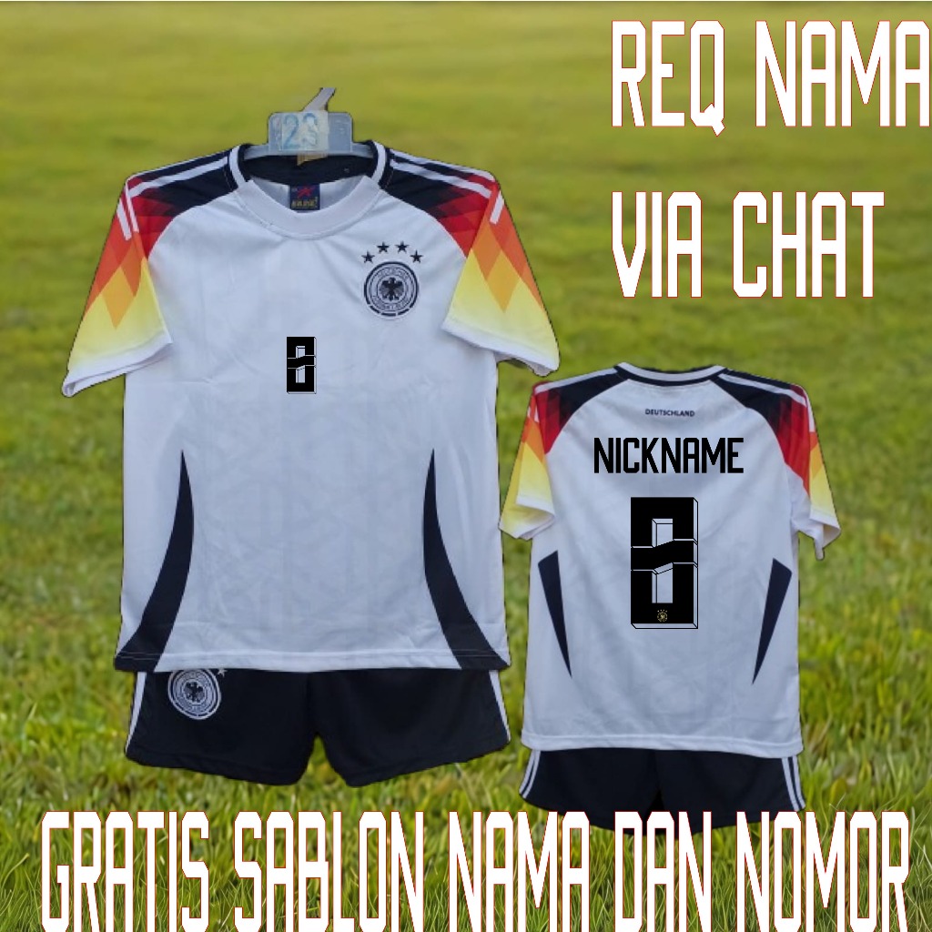 JERSEY SETELAN BAJU BOLA ANAK UERO JERMAN/JERSEY JERMAN UERO TERBARU USIA 7-14THN