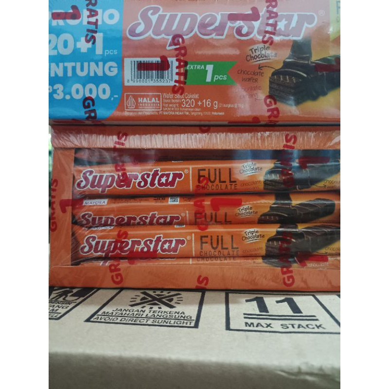 

SUPERSTAR Wafer Coklat Box isi 20+1 Pcs