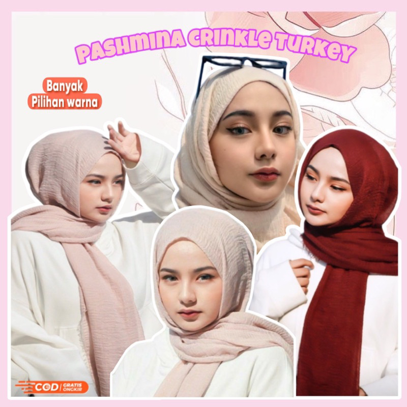 Ready Murah Pashmina Crinkle / Pashmina Crinkle / Pashmina shawl