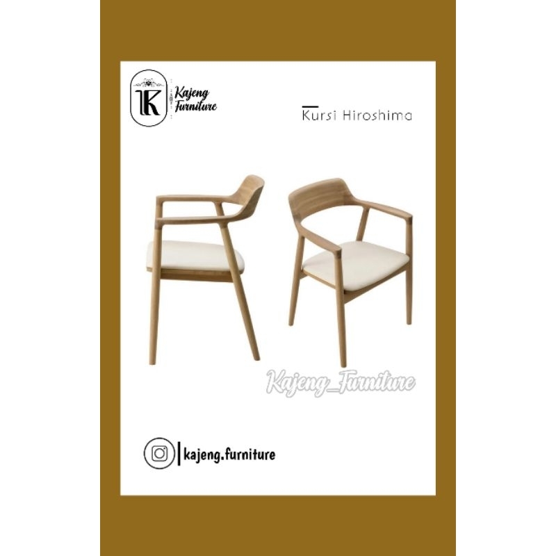 Kursi hiroshima jati, kursi hiroshima skandinavia, kursi hiroshima minimalis, kursi hiroshima elegan