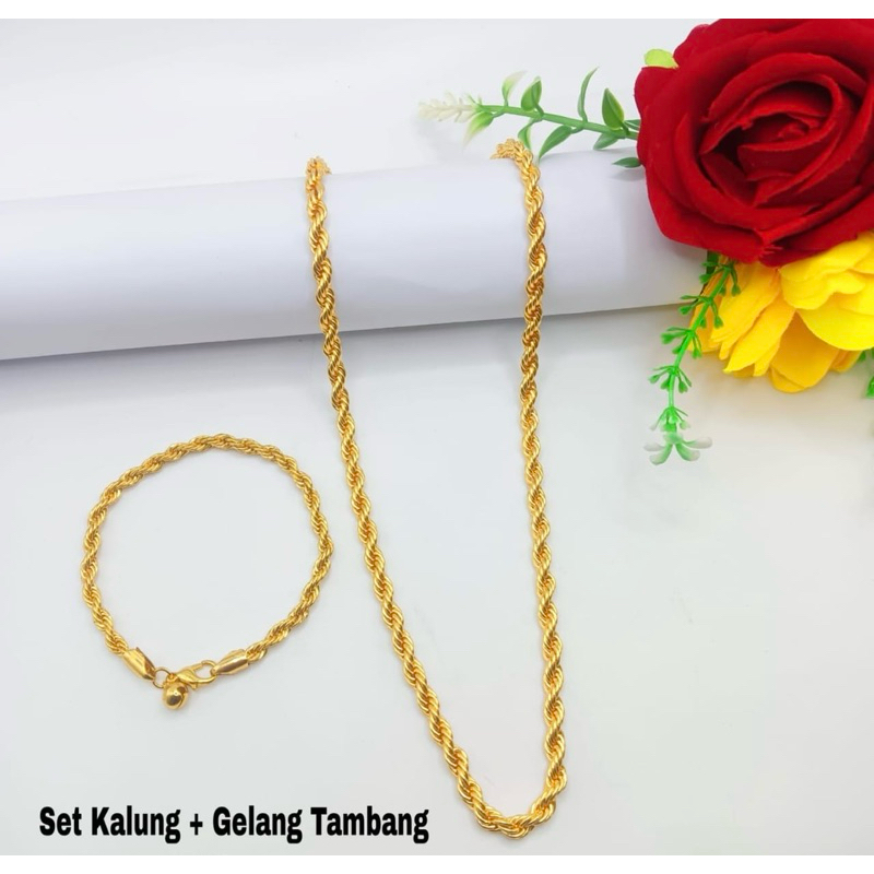 Set kalung + gelang tambang Xuping