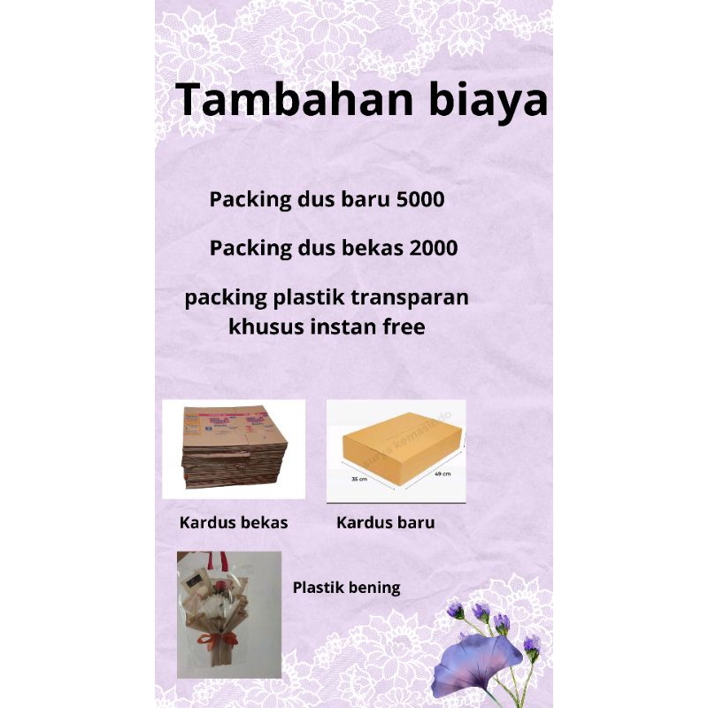

tambahan biaya packing