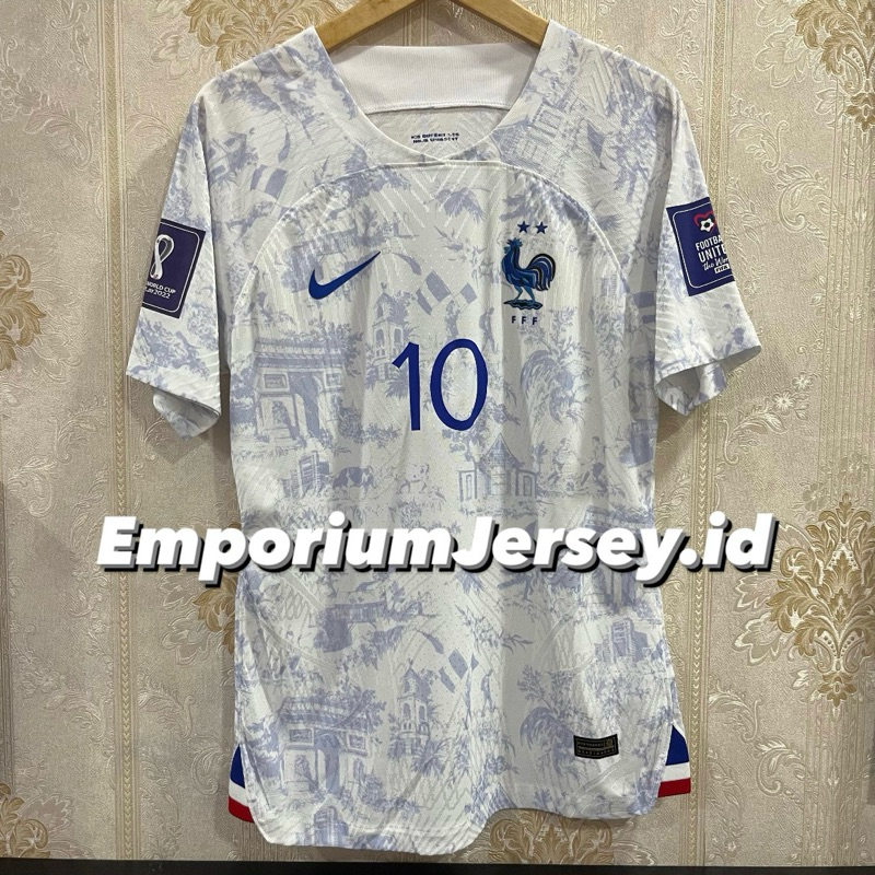 Jersey France Away 2022 World Cup Player Issue Mbappe #10