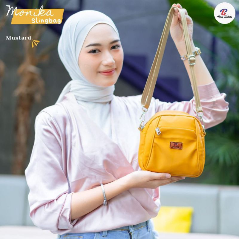 TAS RANSEL WANITA MINI MURAH ANTI AIR MONIKA BAG BY BIRU TSABITA/TAS SELEMPANG WANITA/SLINGBAG