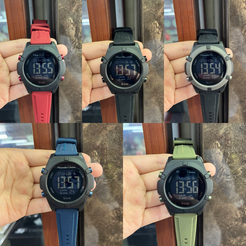 JAM TANGAN PRIA ALEXANDRE CHRISTIE DIGITAL AC9371 AC 9371 MH